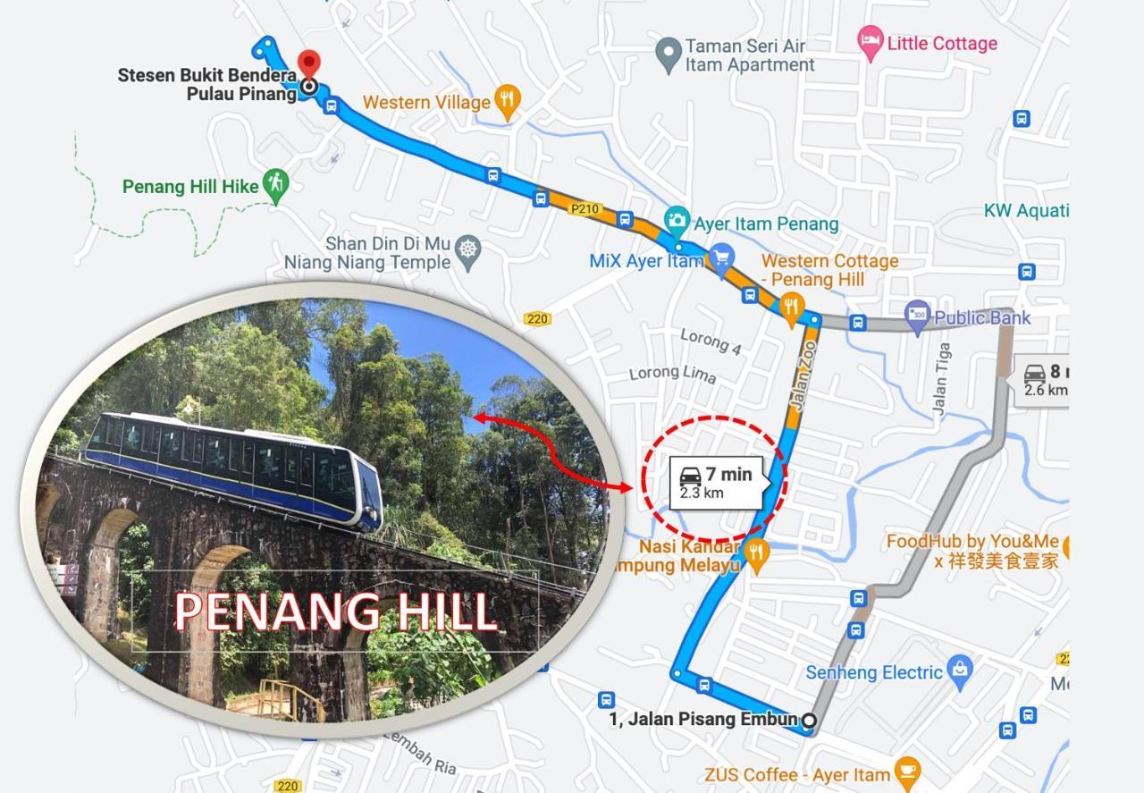 Cozy Suite For 2-6 Pax Near Kek Lok Si, Penang Hill, Sunshine Central Ayer Itam エクステリア 写真